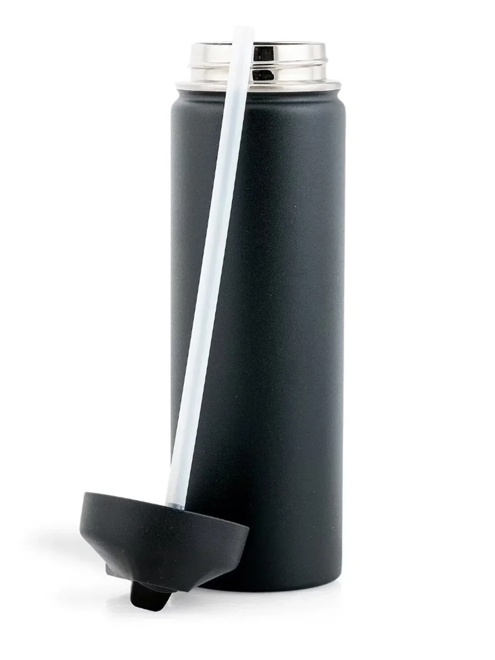 The Memory Company Black Double Wall Stainless Steel Water Bottle 22oz - NEW